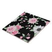 Cute Floral Seamless Pattern Ceramic Tegel Tegeltje (Zijkant)