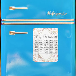 Cute Floral Shaped Pattern Dry Measure Equivalents Magneet