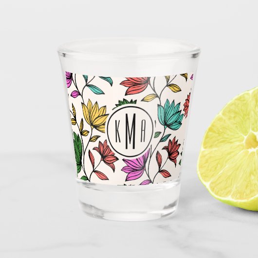 Cute Floral Shot Glas (Voorkant)
