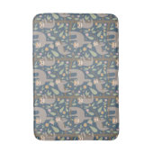 Cute Floral Sloth Pattern Badmat (Voorkant Verticaal)