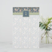 Cute Floral Sloth Pattern Briefpapier (Staand voorkant)