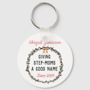 Cute Floral Step Ma Happy Moederdag Sleutelhanger