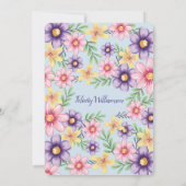 Cute Floral Unicorn Cupcake Baby shower Invitation (Dos)