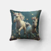 Cute floral Unicorns vliegend kleine pony-duik Kussen (Achterkant)