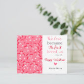 Cute Floral Valentijnse'' Briefkaart (Staand voorkant)