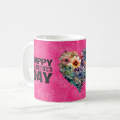 Cute Floral Valentines Day Personnalisé Café Mug (Devant gauche)