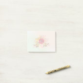Cute Floral Waterverf Bouquet Post-it® Notes (Op bureau)