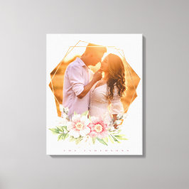 Cute floral wreatphotography lijst canvas afdruk