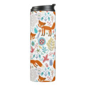 Cute flores en bloespatroon thermosbeker (Gedraaid links)