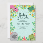 Cute Florida Animaux Baby shower Invitation (Devant)