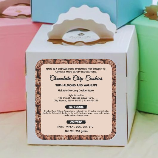 Cute Florida chalet étiquette | Cookies