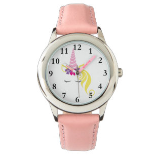 Cute Flower Crown Unicorn Watch Horloge