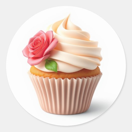 Cute Flower Cupcake Stickers (Devant)