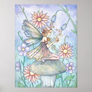 Cute Flower Fairy Art Poster van Molly Harrison