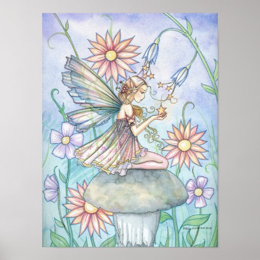Cute Flower Fairy Art Poster van Molly Harrison (Voorkant)