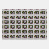 Cute Flower Garden Frog Natuur Pattern Inpakpapier Vel (Voorkant)