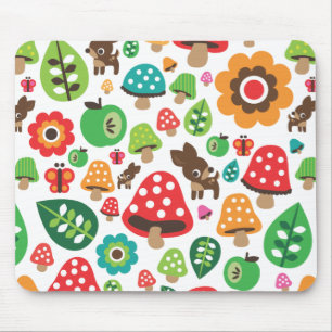 Cute flower herenpaddenstoelmuisblok muismat