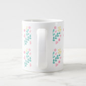 Cute flower pattern design extra grote beker (Achterkant)