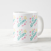 Cute flower pattern design extra grote beker (Voorkant rechts)