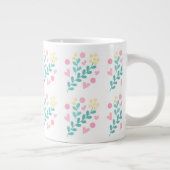 Cute flower pattern design extra grote beker (Rechts)