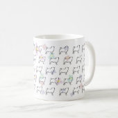 Cute Flower Pug Dog Pattern Mok (Voorkant rechts)