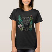 Cute Flower Scottie summer Floral Scottish Terrier T-shirt (Voorkant)