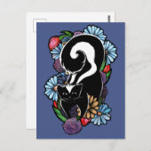 Cute Flower Skunk Briefkaart (Voorkant / Achterkant)