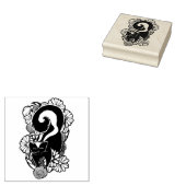Cute Flower Skunk Rubberstempel (Gestempeld)