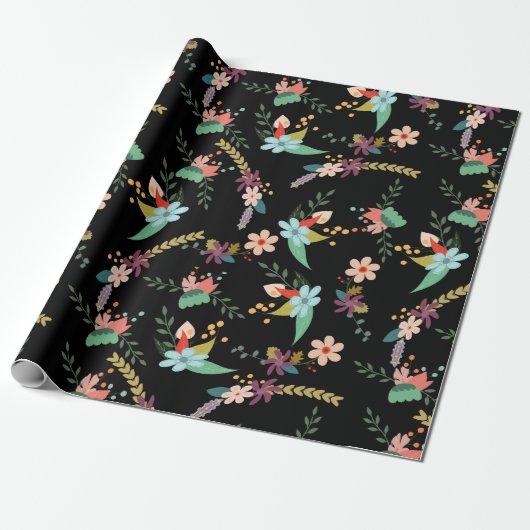Cute Flowers Cadeaupapier (Uitgerold)