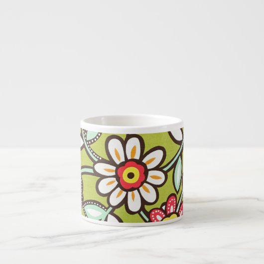 Cute Flowers Espresso Kop (Voorkant)