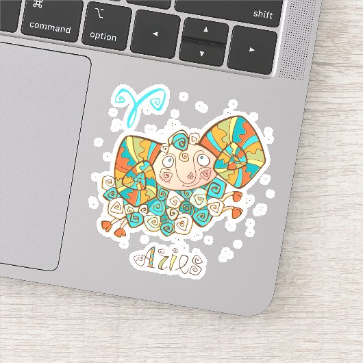 Cute Fluffy Aries Sticker (Detail)