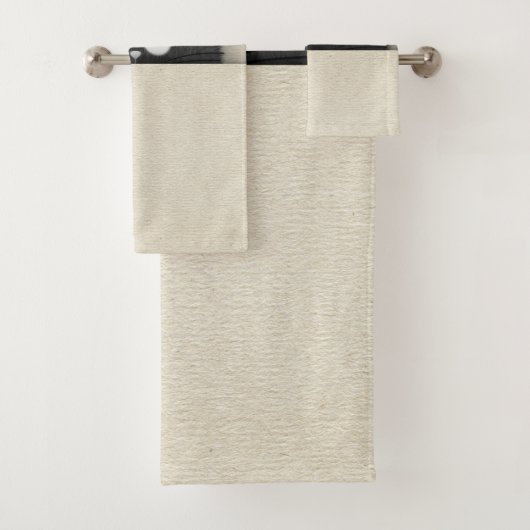 Cute Fluffy Black cat piek uit Bad Handdoek (Insitu)