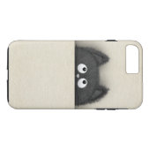 Cute Fluffy Black cat piek uit Case-Mate iPhone Case (Achterkant (Horizontaal))
