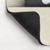 Cute Fluffy Black cat piek uit Muismat (Hoek)