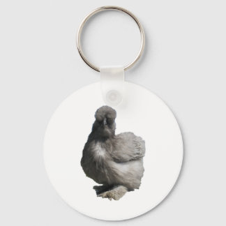 Cute Fluffy Blue Silkie Chicken Sleutelhanger