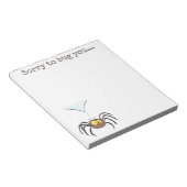 Cute fluffy brown spin cartoon notitieblok (Schuin)