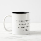 Cute Fluffy Cat en Coffee Cup - Conception de Mug (Gauche)