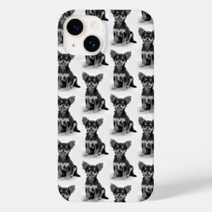 Cute Fluffy Chihuahua Puppy Pattern Case-Mate iPhone 14 Hoesje