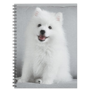 Cute Fluffy Japanse Spitz Puppy Notitieboek