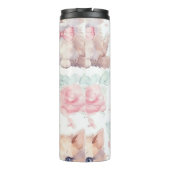 Cute Fluffy Kittens with Pink Roses Thermosbeker (Achterkant)