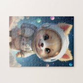 Cute Fluffy Puppy Astronaut Jigsaw Puzzle (Horizontal)