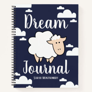 Cute Fluffy Sheep & Clouds Dream Journal Notitieboek