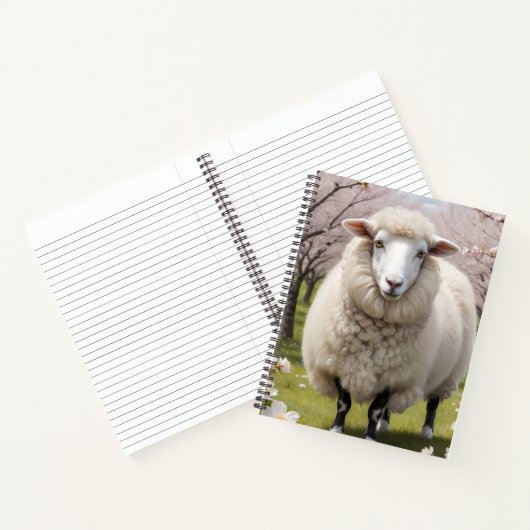 Cute Fluffy Sheep Notitieboek (Binnen)