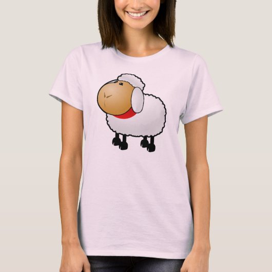 Cute Fluffy Sheep T-shirt (Voorkant)