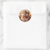 Cute Fluffy Squirrel Ronde Sticker (Tas)