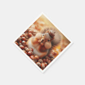 Cute Fluffy Squirrel Servet (Hoek)