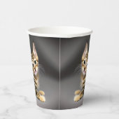 Cute fluffy tabby cat baby - Kinderverjaardag Papieren Bekers (Rechts)