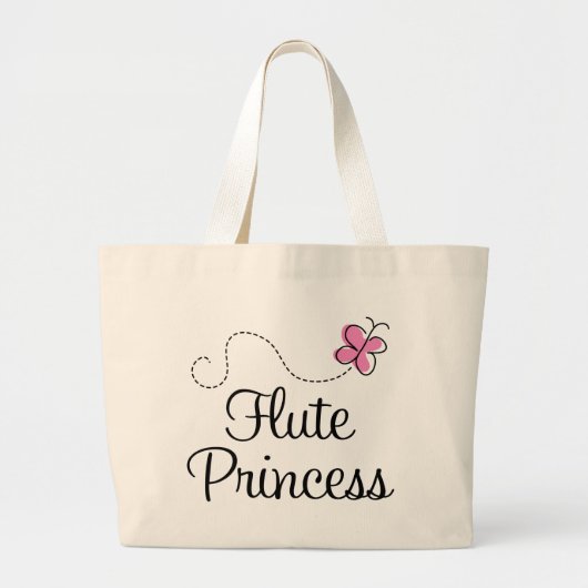 Cute Flute Princess Grote Tote Bag (Voorkant)