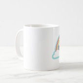 Cute Flying Unicorn et Rainbow Girls Mug (Devant gauche)