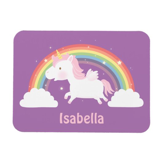 Cute Flying Unicorn et Rainbow Magnet pour les fil (Horizontal)